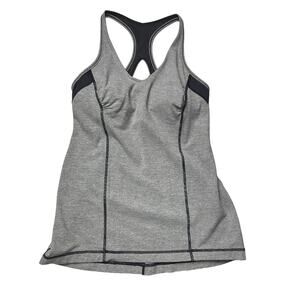 Lululemon Black‑White Striped Racerback Tank – EUC